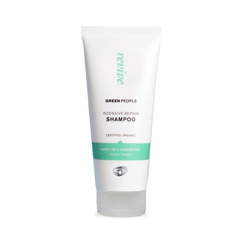Green People Intensive Repair Shampoo - For Coloured, Damaged Hair - Silicone & SLS Free, Natural, Organic & Vegan, 200ml | White