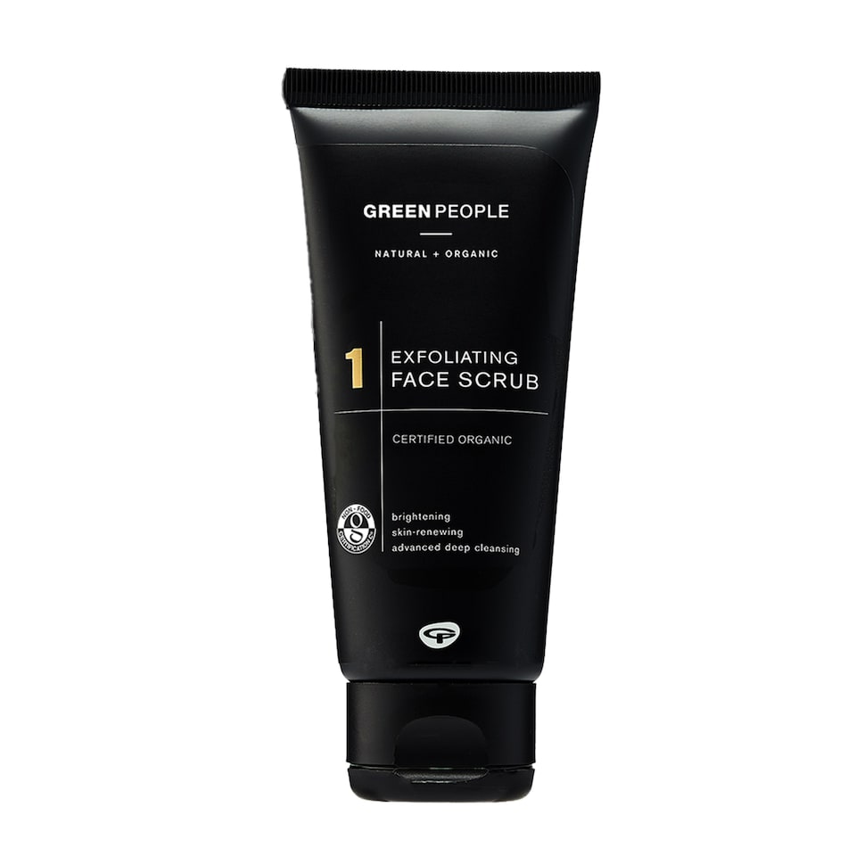 Green People For Men No. 1 Exfoliating Face Scrub - Natural & Organic Brightening Scrub - Paraben & Ethanol Free - Vegan, 100ml