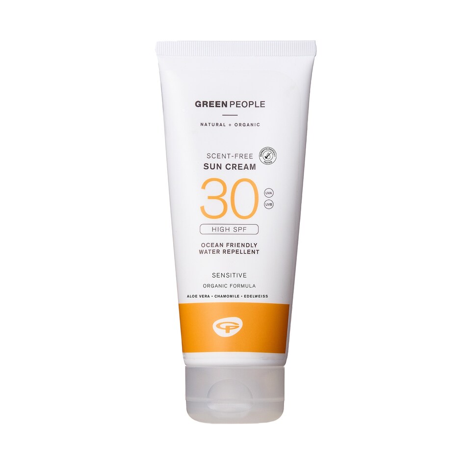 Green People Scent Free Sun Cream SPF30 - Natural Sunscreen for Face & Body - Suitable for Sensitive Skin - Non Comedogenic, Reef Safe, 200ml