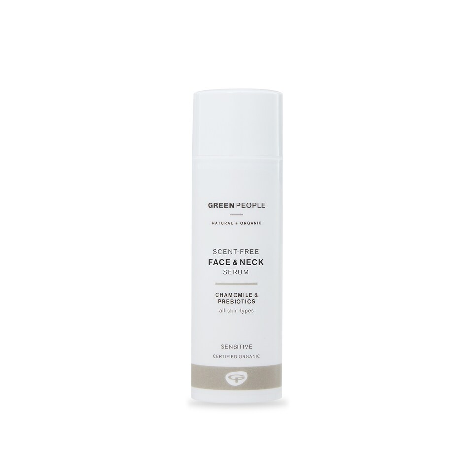 Green People Scent Free Face & Neck Serum - Suitable for Sensitive Skin - Organic, Cruelty Free & Vegan, 50ml