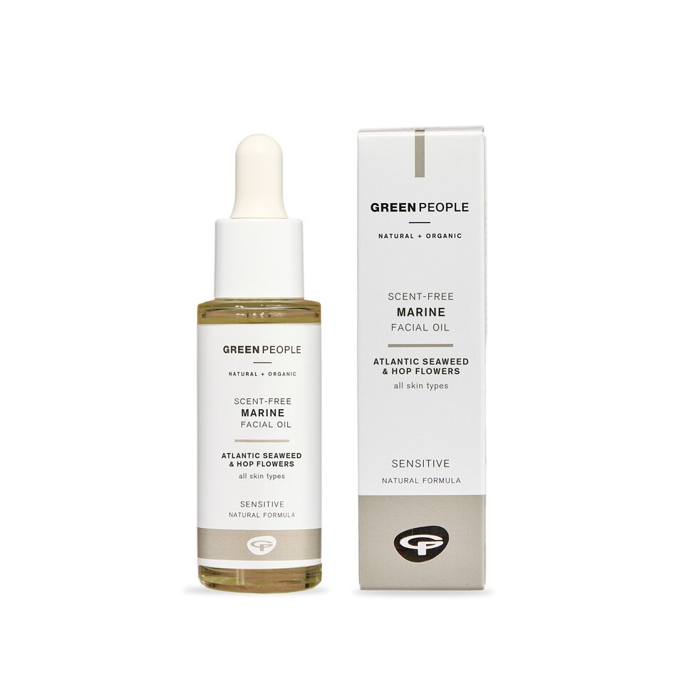 Green People Nordic Roots Marine Facial Oil - With Vitamin E, Collagen Boosting - Vegan, Organic & Cruelty Free, 28ml