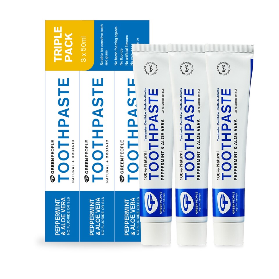 Green People Peppermint Aloe Toothpaste Sensitive 3x50ml