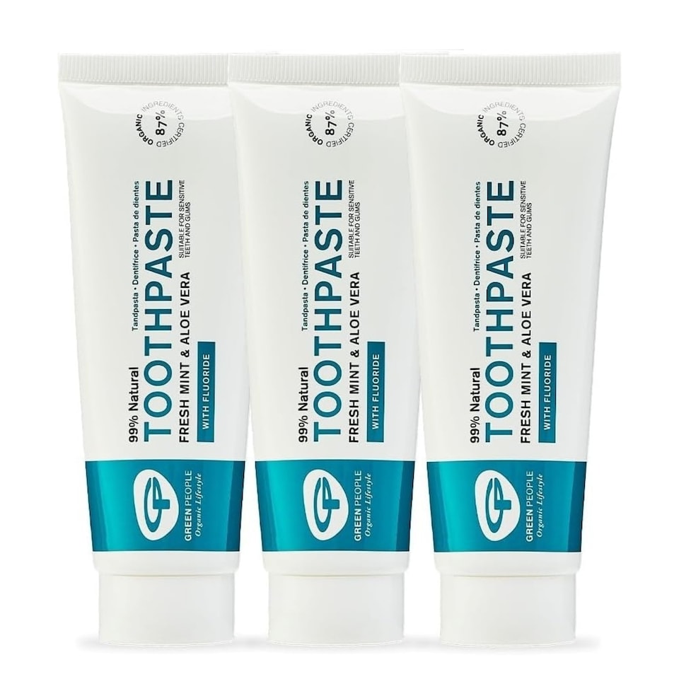 Green People Fresh Mint Toothpaste with Fluoride 3x75ml