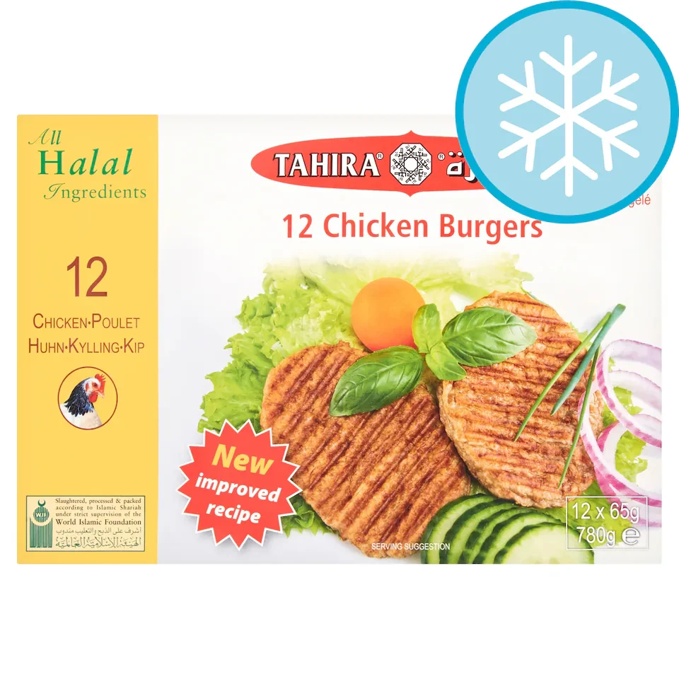 Tahira Halal Chicken Burgers 12 Pack 780g