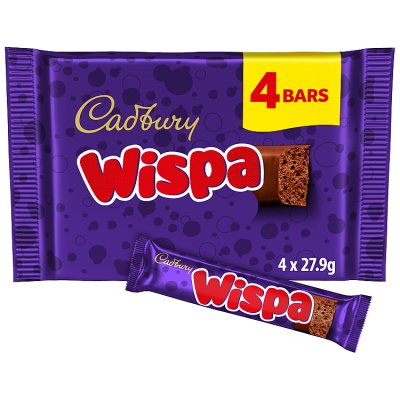 Cadbury Wispa Chocolate Bar Multipack 4 pack