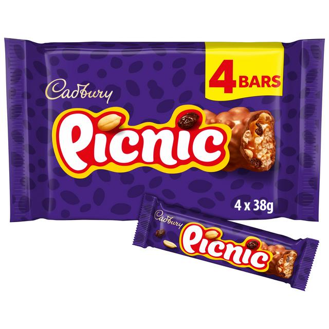Cadbury Picnic Chocolate Bar Multipack 4 x 38g