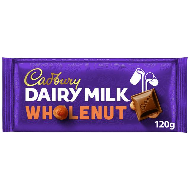 Cadbury Dairy Milk Wholenut Chocolate Bar 120g