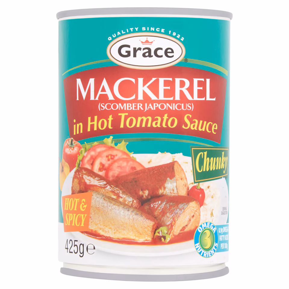 Grace Mackerel Tomato Sauce Hot & Spicy 425G