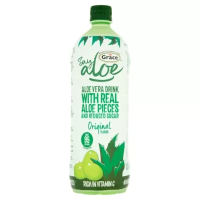 Grace Say Aloe Aloe Vera Drink with Real Aloe Pieces and Reduced Sugar Original Flavour