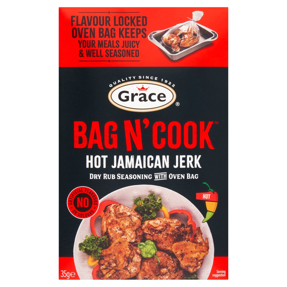 Grace Bag N' Cook Hot Jerk Seasoning 35G