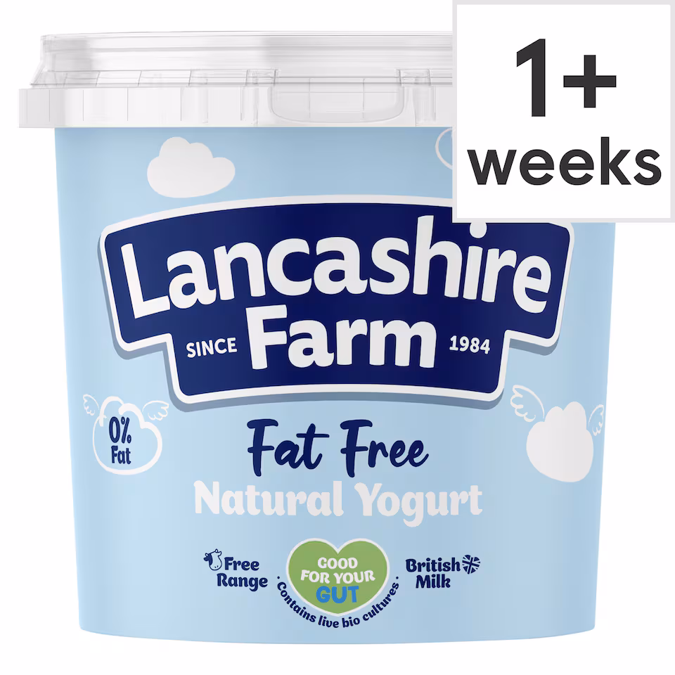 Lancashire Farm Fat Free Natural Yogurt 1kg
