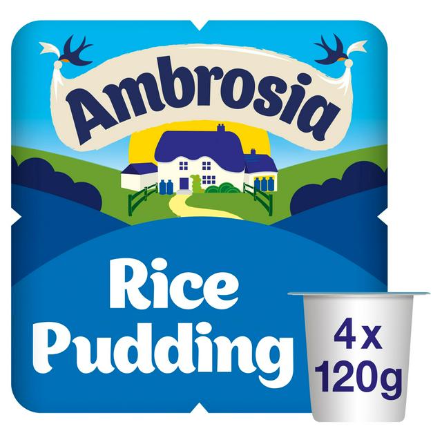 Ambrosia 4 x 120g Rice Pudding Dessert Snack Pots