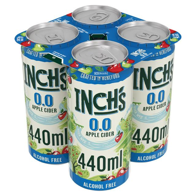 Inch’s 0.0% Alcohol Free Apple Cider Cans 4 x 440ml