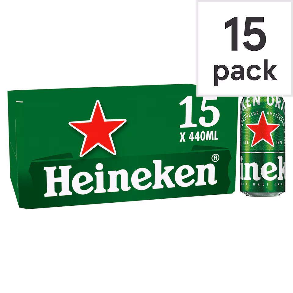 Heineken Lager Beer Can 15x440ml