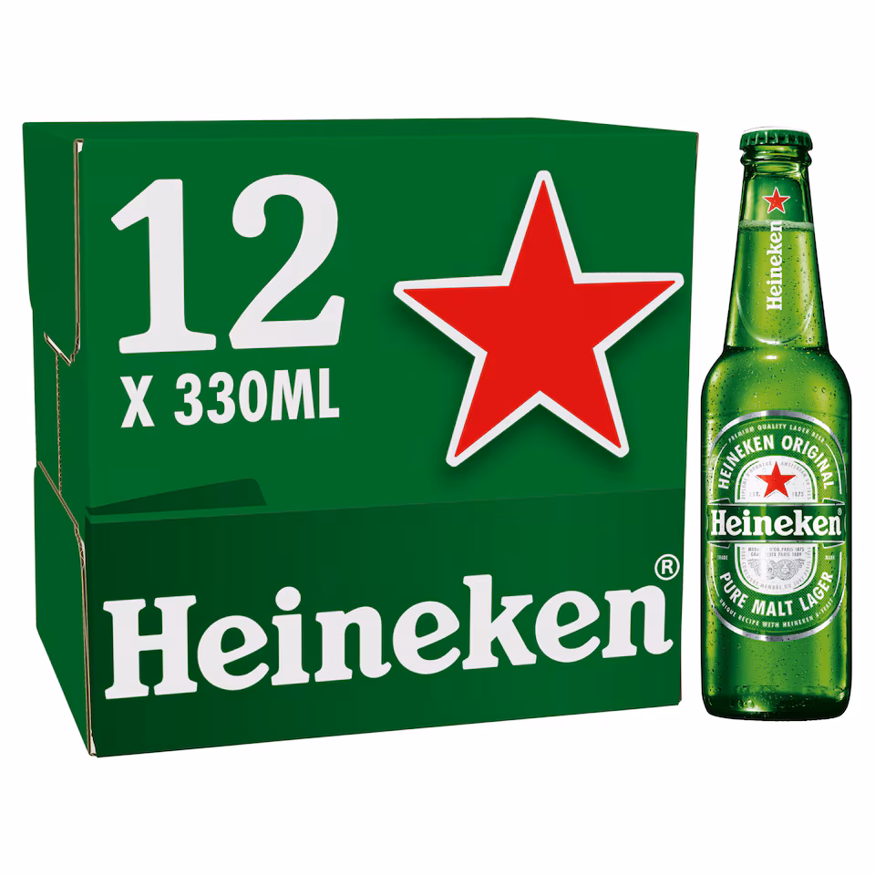 Heineken Lager Beer Bottle 12x330ml