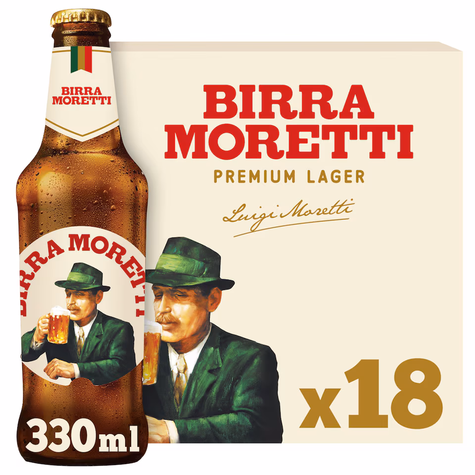 Birra Moretti Lager Beer 18 x 330ml