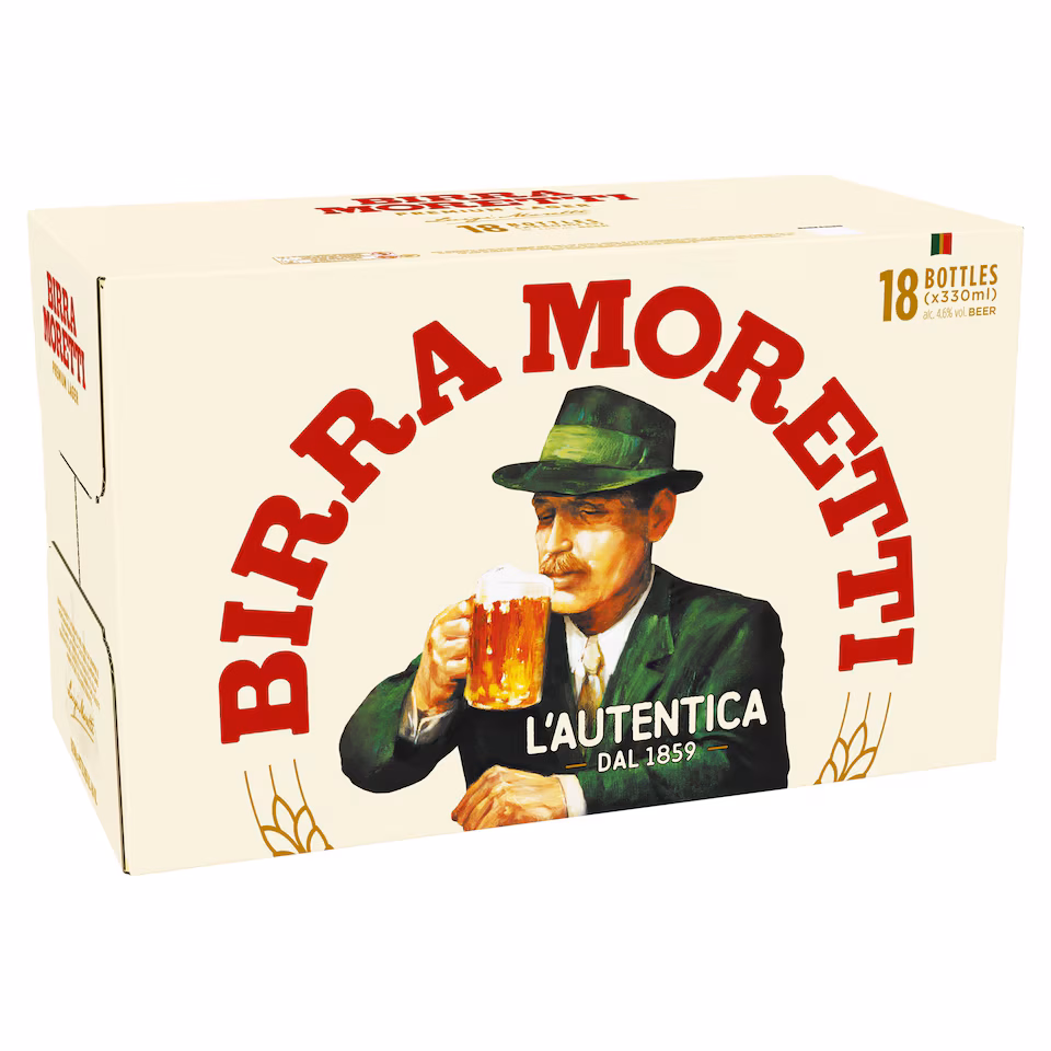Birra Moretti Lager Beer 18 x 330ml