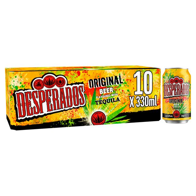 Desperados Original Tequila Lager Beer Can 5.9% ABV 10 x 330ml