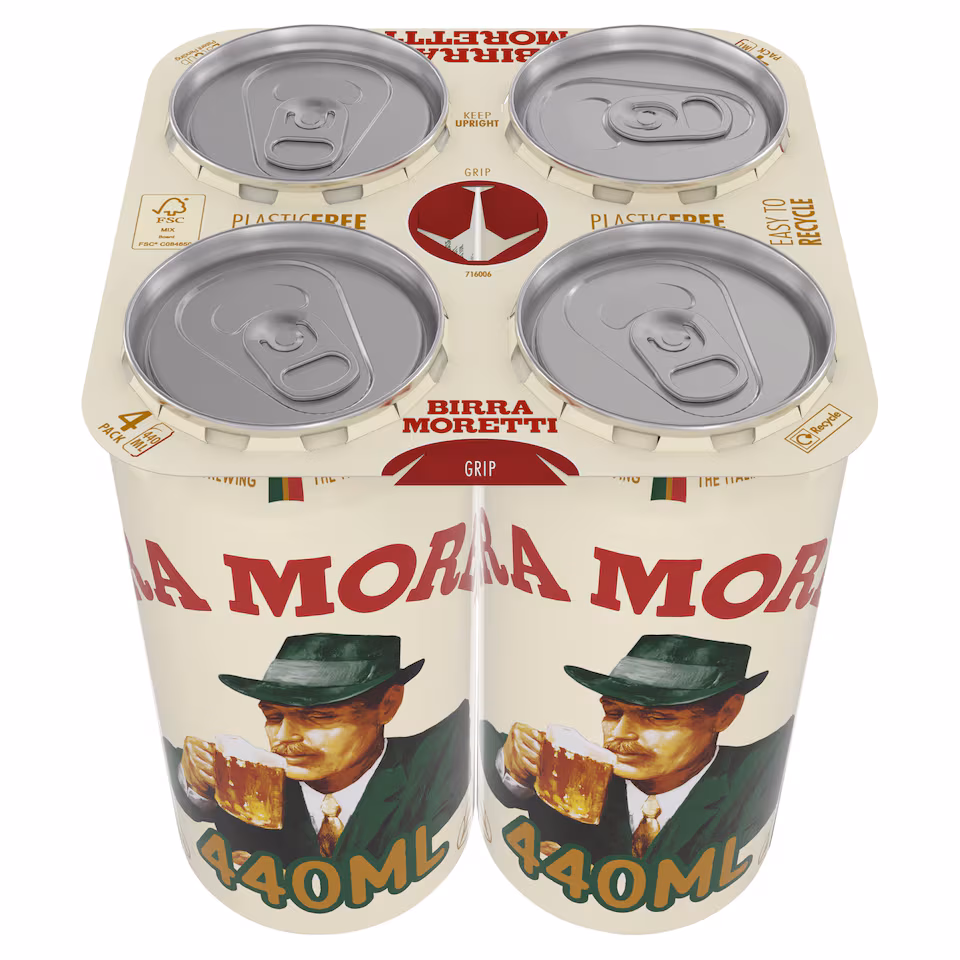 Birra Moretti Premium Lager Beer Can 4x440ml