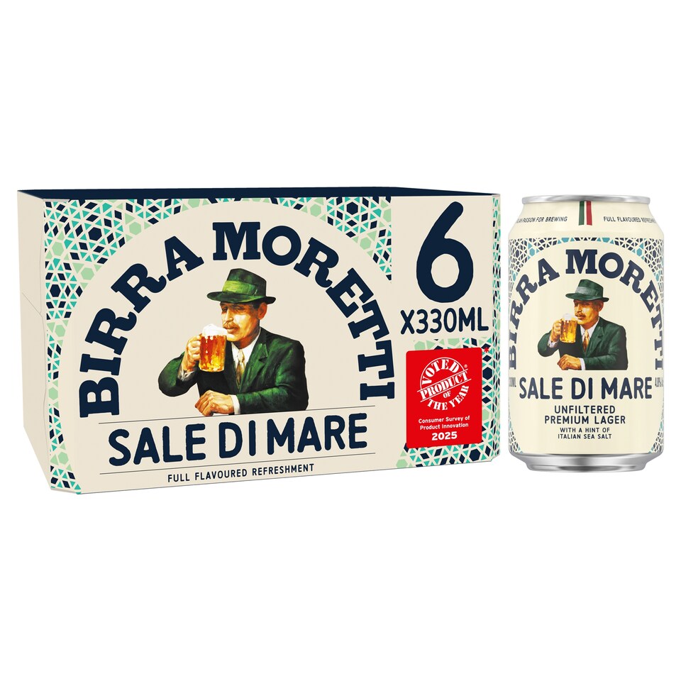 Birra Moretti Sale Di Mare Lager Beer Can 6x330ml