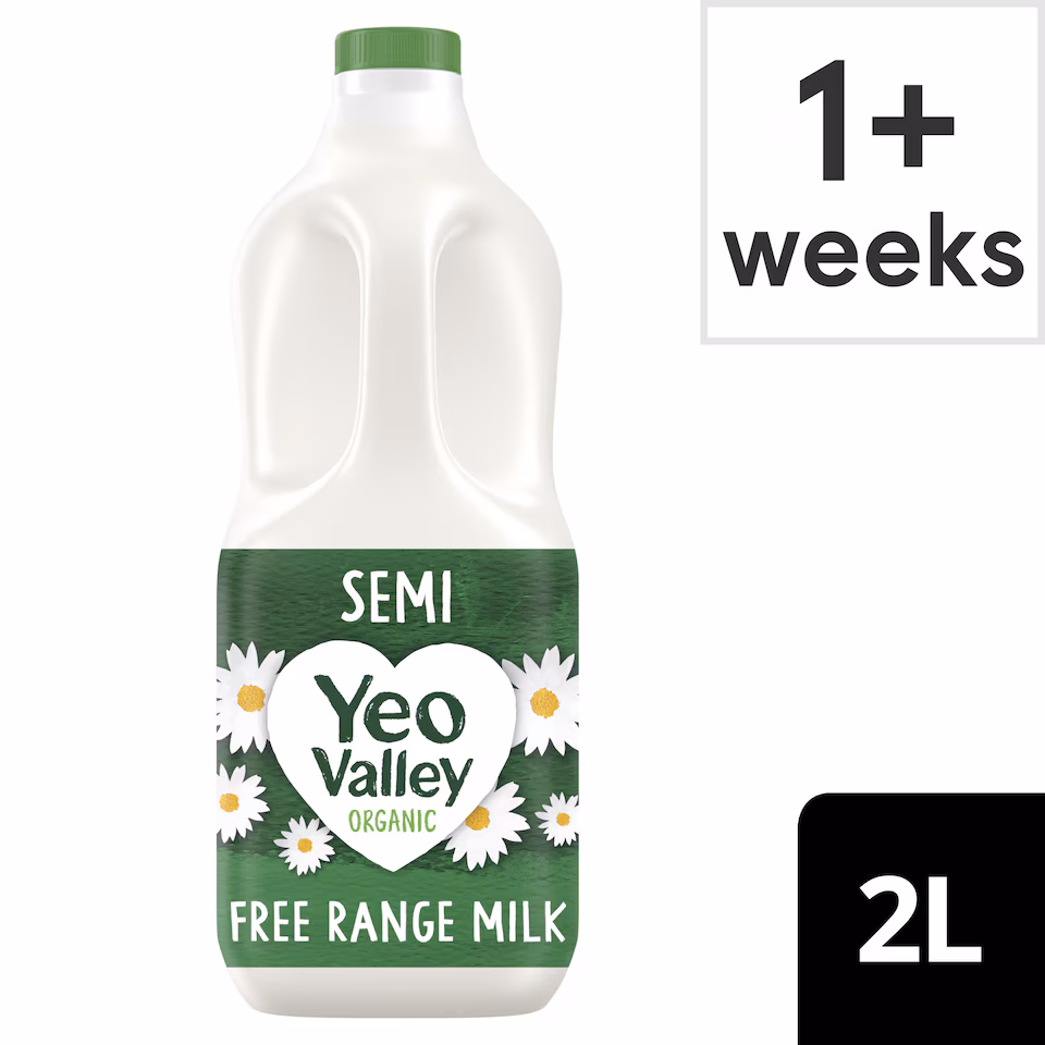 Yeo Valley Organic Semi-Skimmed Fresh Milk 2L