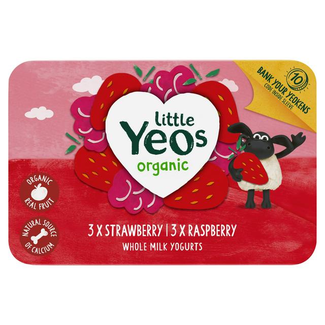 Yeo Valley Organic Little Yeos Strawberry & Raspberry Fromage Frais 6x45g