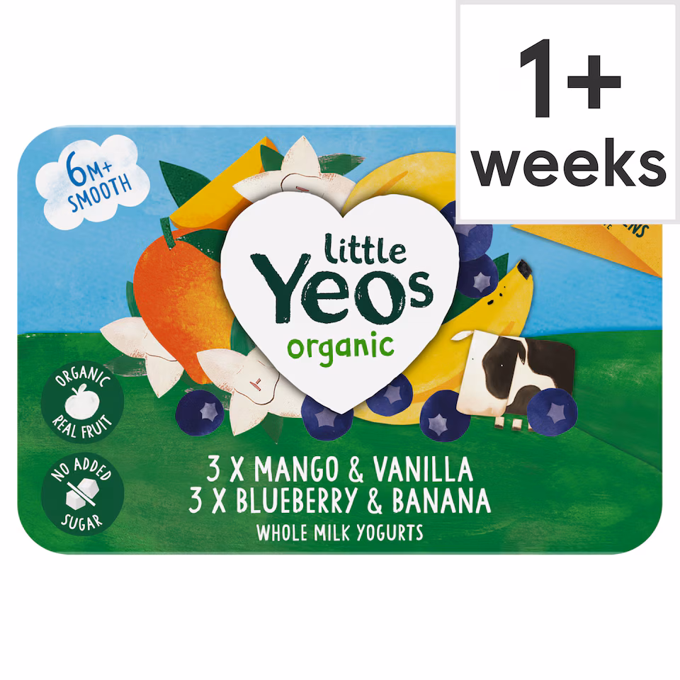 Yeo Valley No Added Sugar Kids Yogurts Selection 6X42g
