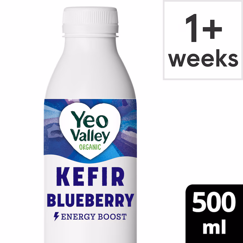 Yeo Valley Organic Kefir Yogurt Drink Blueberry 500ml