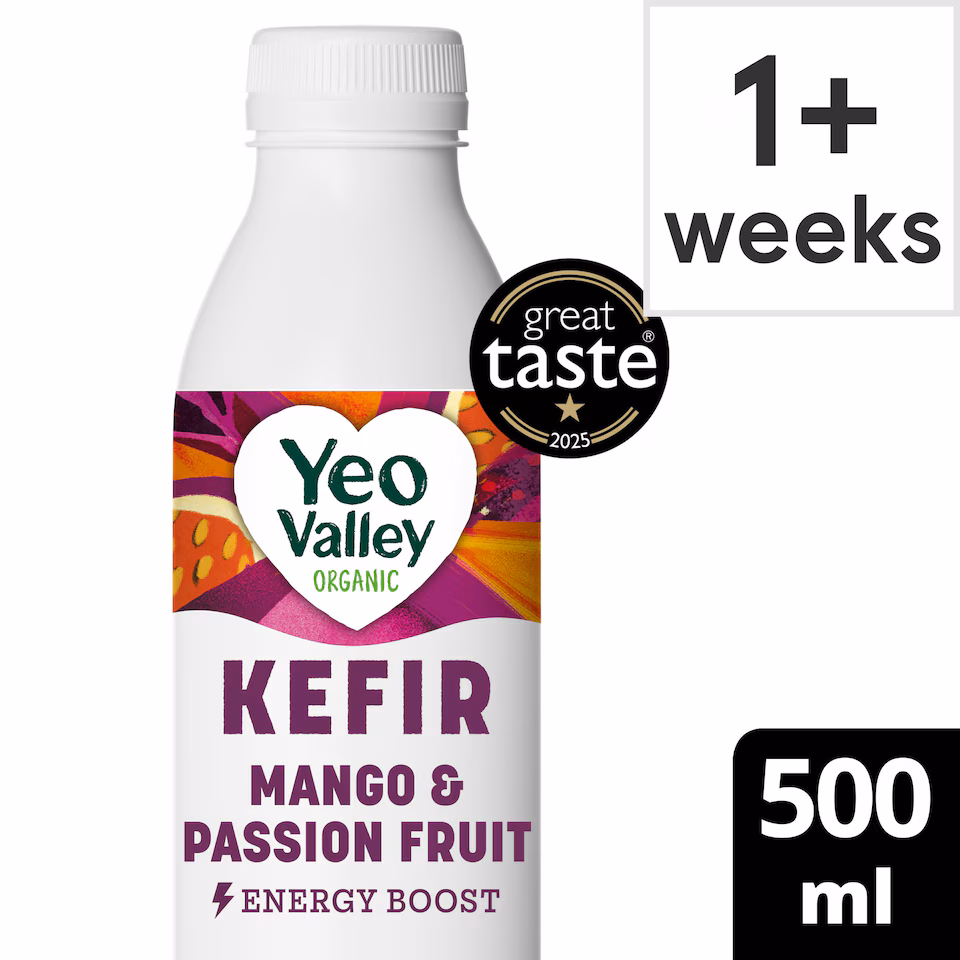 Yeo Valley Organic Kefir Mango & Passion Fruit Yogurt Drink 500ml
