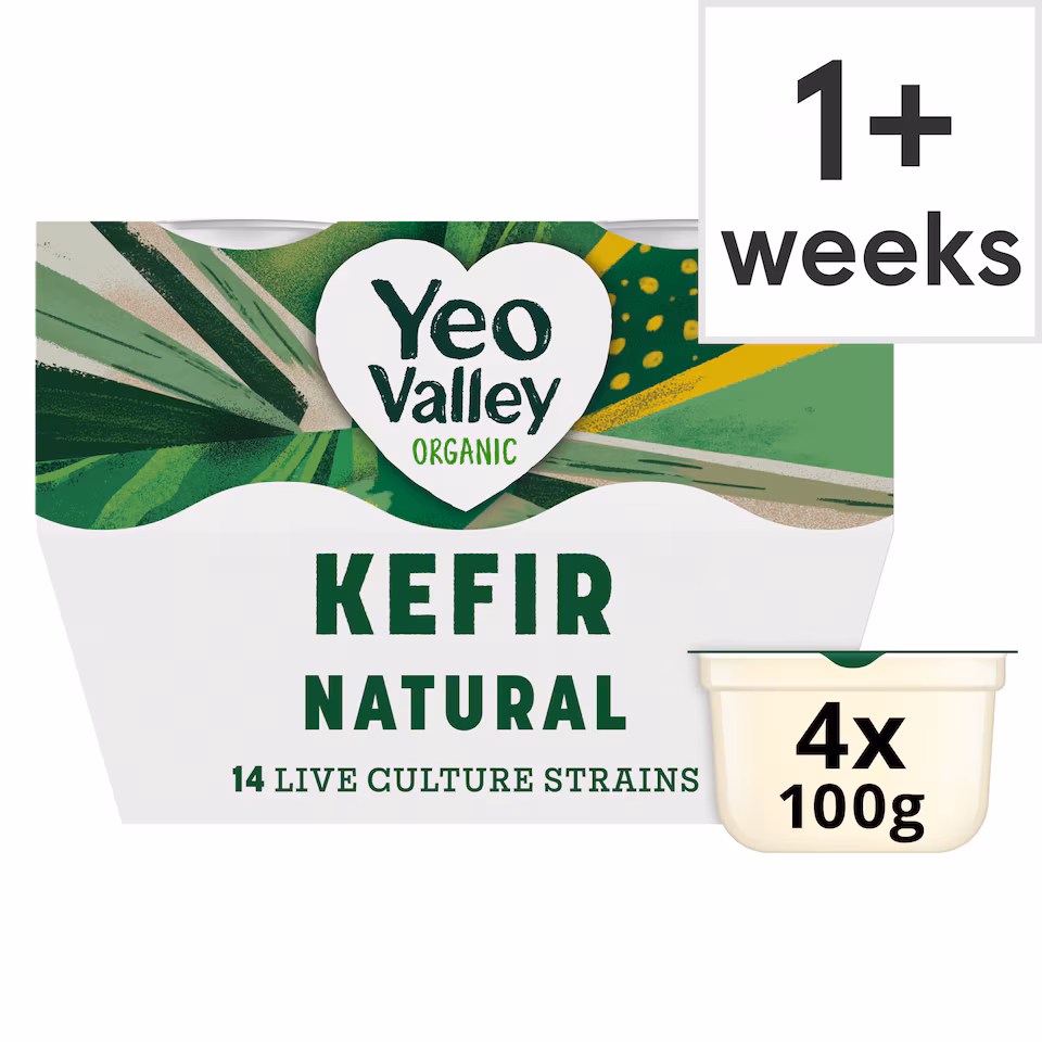 Yeo Valley Organic Gut Health Kefir Natural  4X100g