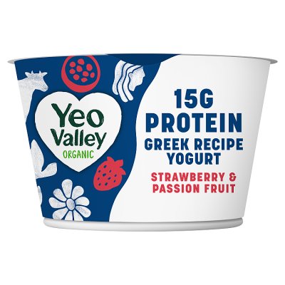 Yeo Valley Organic Greek Recipe Strawberry & Passion Fruit
