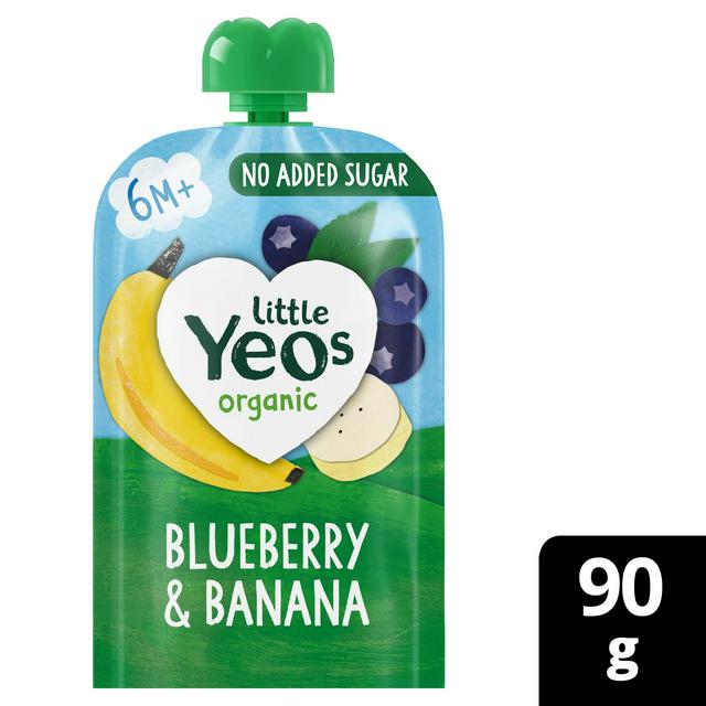 Yeo Valley Little Yeos Organic Blueberry & Banana Whole Milk Smooth Yogurt 6M+ 90g