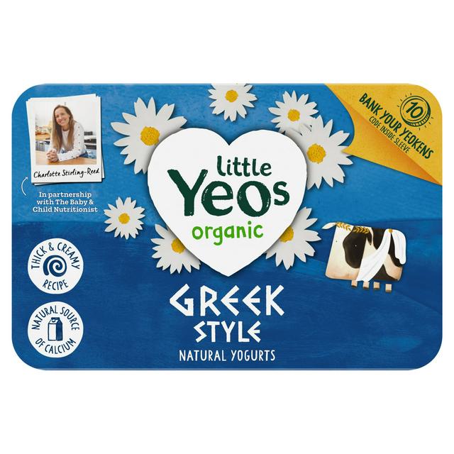 Little Yeos 6 x 45g Greek Style Organic Natural Yogurts