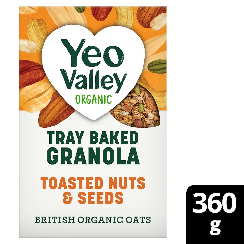 Yeo Valley Organic Tray Baked Granola Toasted Nuts & Seeds 360g