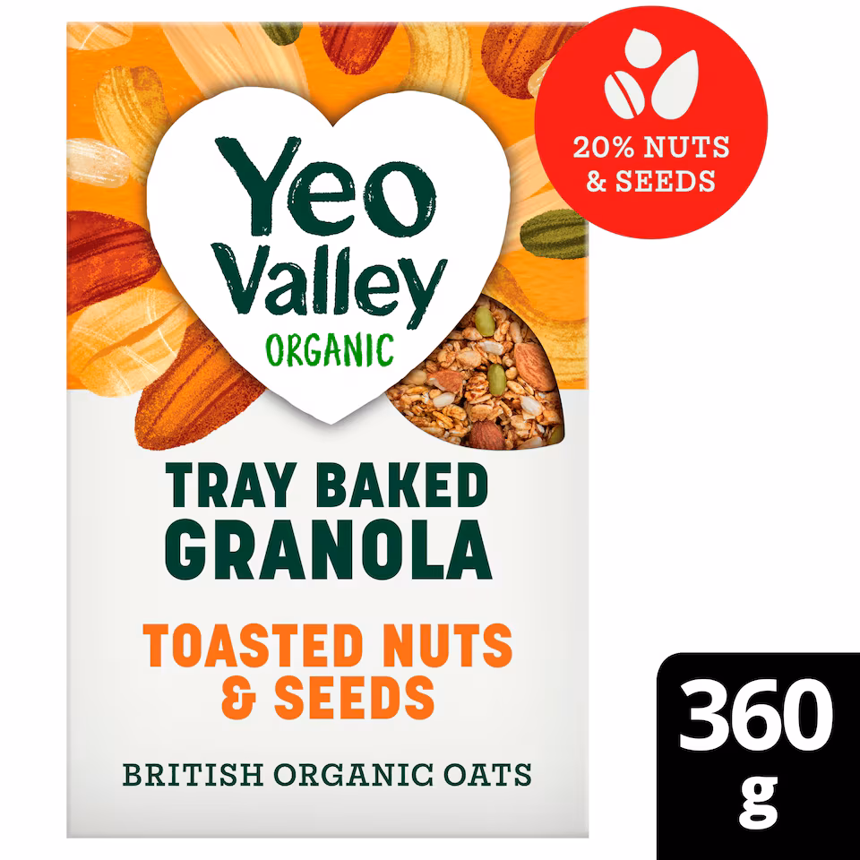 Yeo Valley Organic Tray Baked Granola Toasted Nuts & Seeds 360g