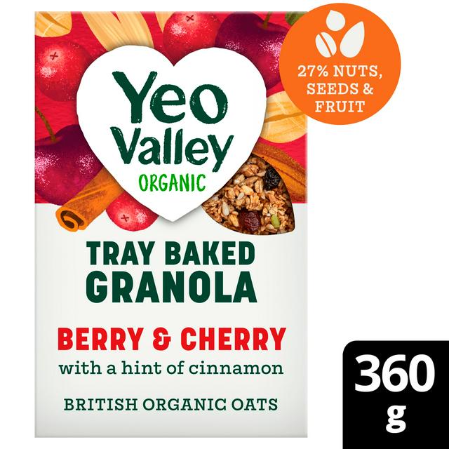 Yeo Valley Organic Tray Baked Granola Berry & Cherry 360g