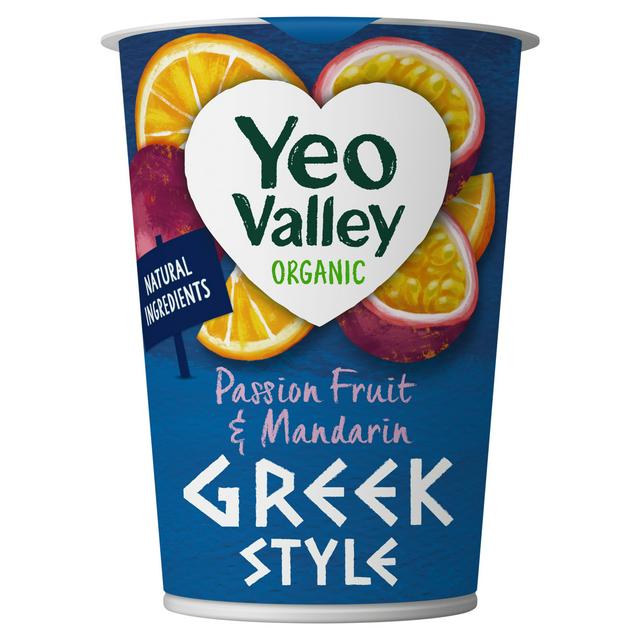 Yeo Valley Organic 450g Passion Fruit & Mandarin Greek Style Yogurt