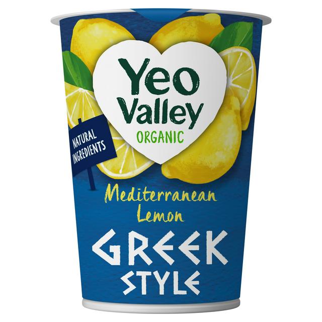 Yeo Valley Organic 450g Mediterranean Lemon Greek Style Yogurt