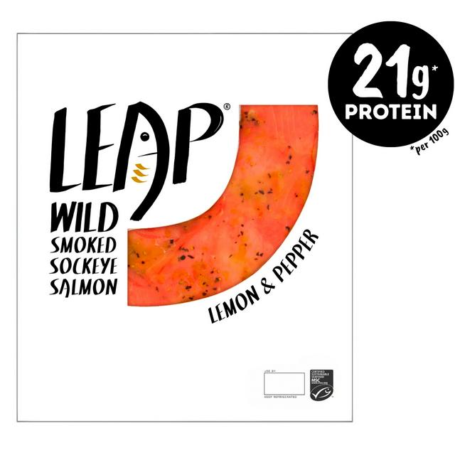 LEAP Wild Sockeye Smoked Salmon Lemon & Pepper 100g