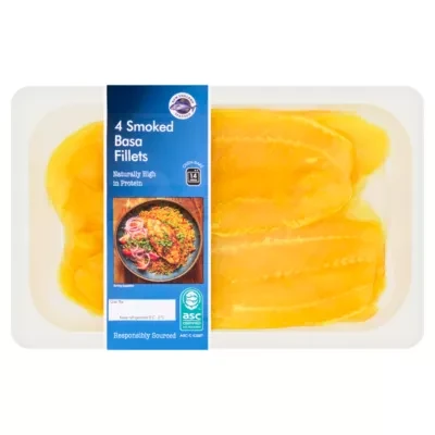 New England Seafood 4 Smoked Basa Fillets 480g