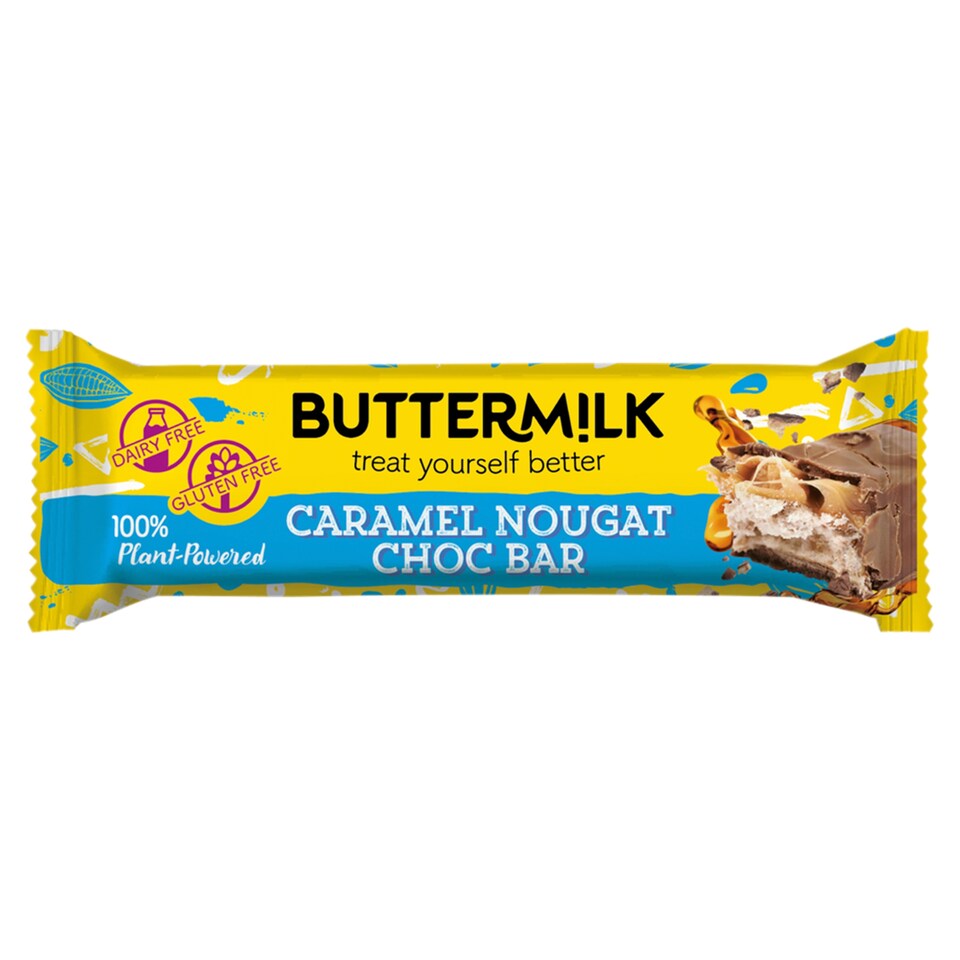 Buttermilk Plant-Based Choccy Bar - Caramel Nougat 50g