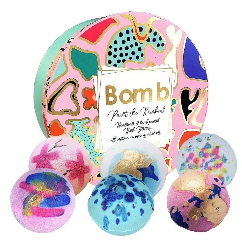Bomb Cosmetics Bath Bomb Set Paint the Rainbow 6-Piece Set (160g Each)