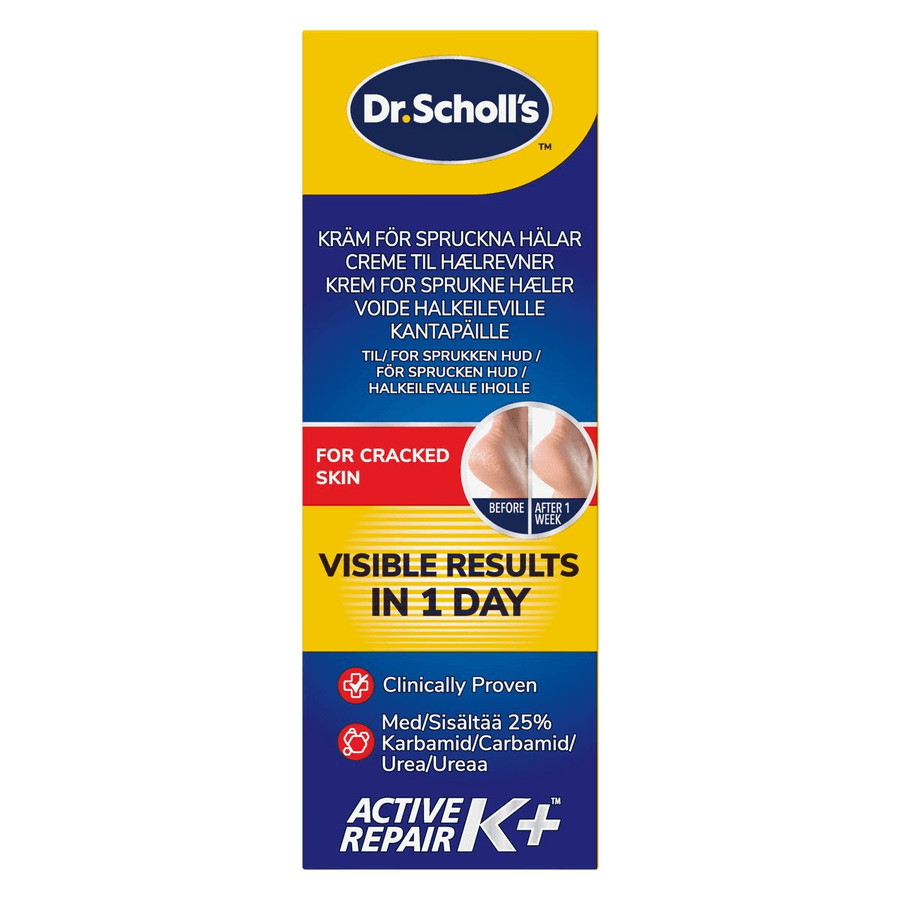 Scholl Active Repair K+ Creme Til Sprukne Hæler 60ml