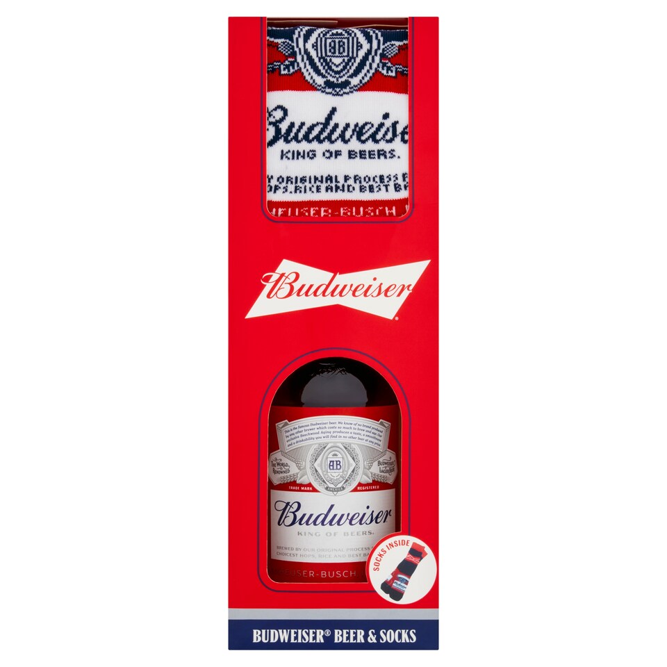 Budweiser Beer & Socks Gift Set 300ml