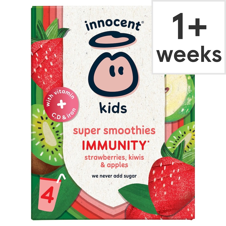innocent Kids Super Smoothies Strawberries, Kiwis & Apples 4 x 150ml