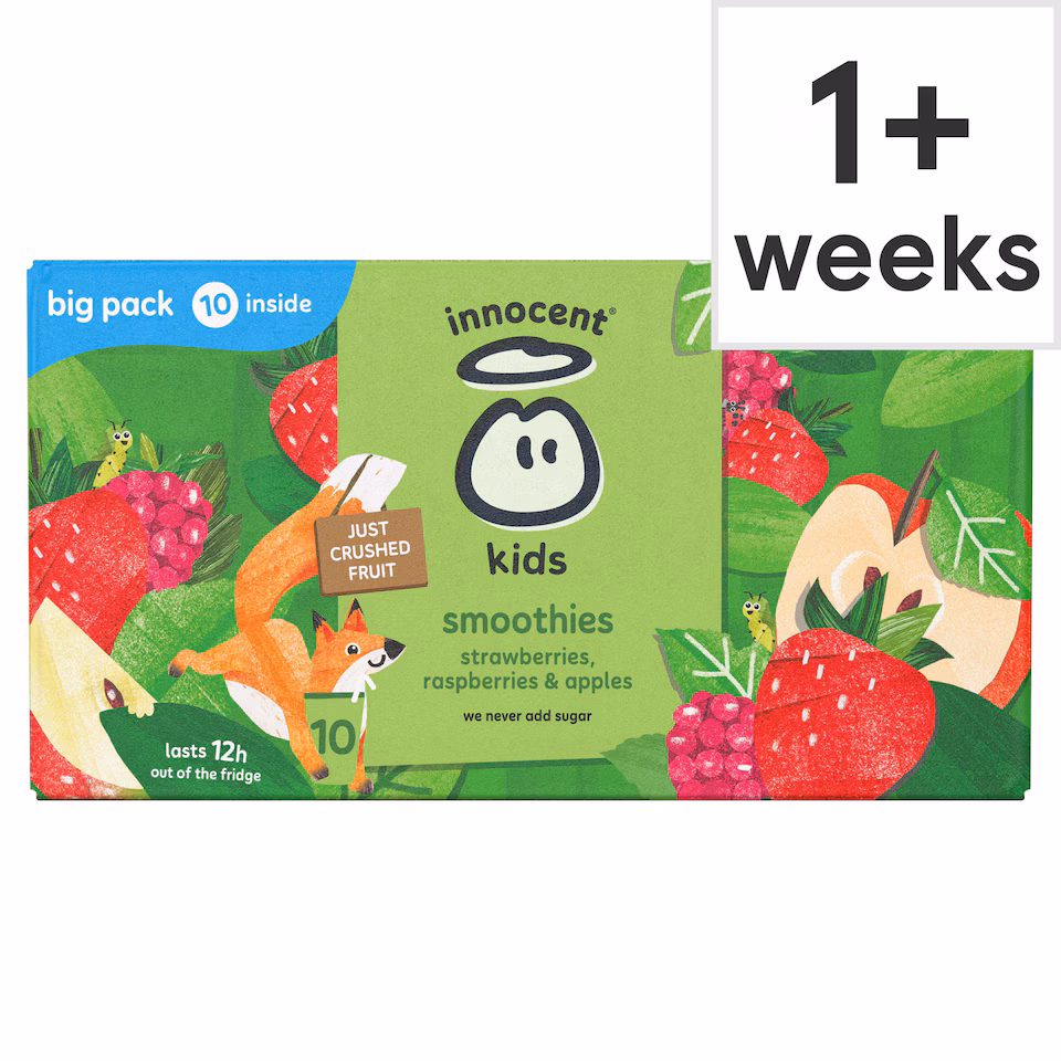 innocent Kids Smoothies Strawberries, Raspberries & Apples 10 x 150ml