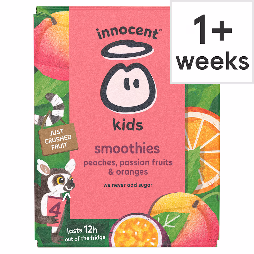 innocent Kids Smoothies Peaches, Passion Fruits & Oranges 4 x 150ml