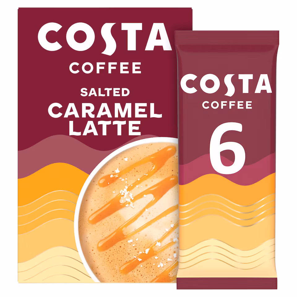 Costa Salted Caramel Latte Coffee 6X17g