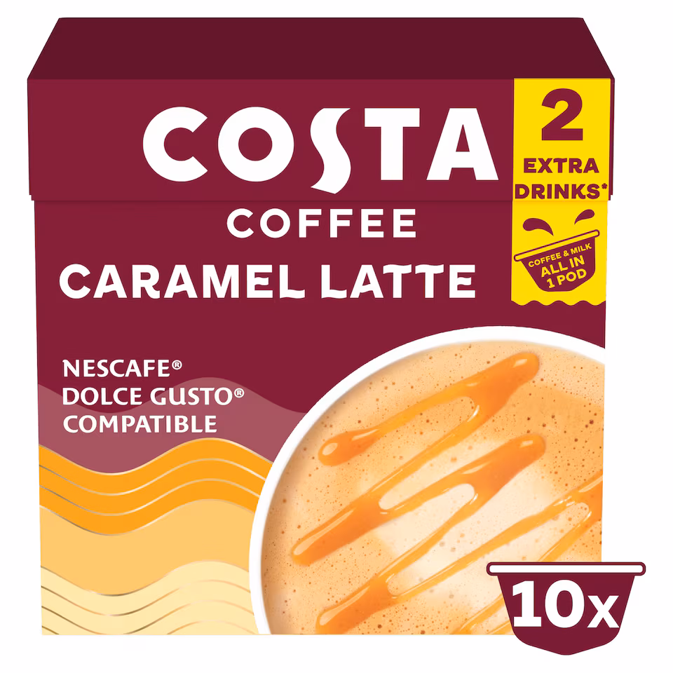 Costa Coffee Caramel Latte Pods 10 X 16G