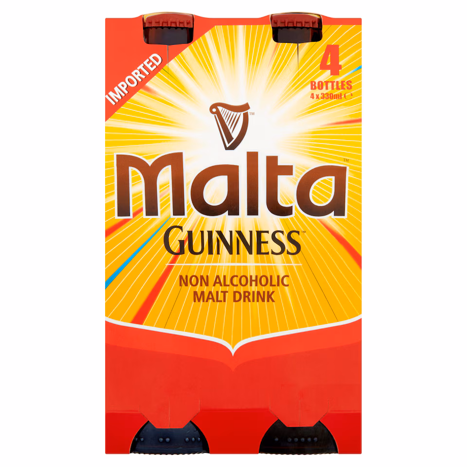 Malta Guinness Imported Nigeria Drink 4 X 330Ml